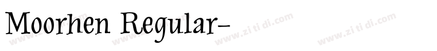 Moorhen Regular字体转换